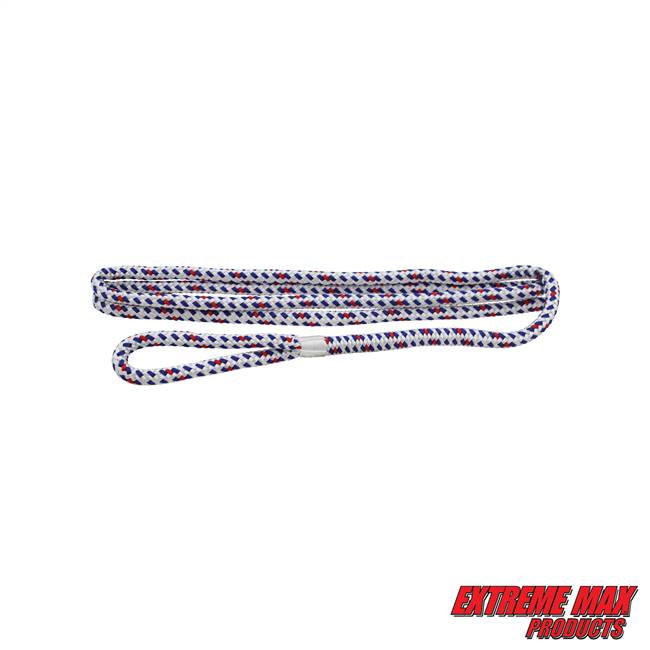 Extreme Max 3006.2609 BoatTector Premium Double Braid Nylon Fender Line Value 2-Pack - 3/8" x 6', Old Glory