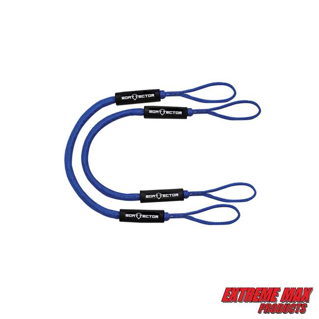 Extreme Max 3006.2719 BoatTector Bungee Dock Line Value 2-Pack - 6', Blue