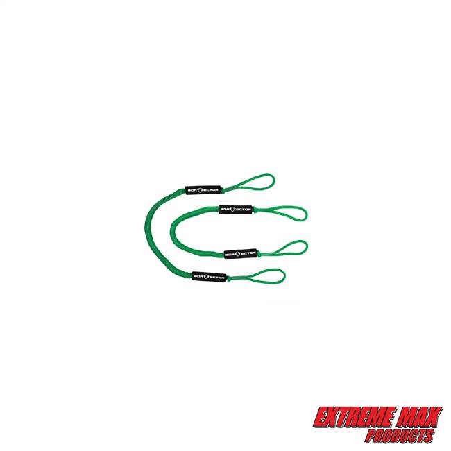Extreme Max 3006.2738 BoatTector Bungee Dock Line Value 2-Pack - 4', Green