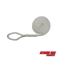 Extreme Max 3006.2801 BoatTector Twisted Nylon Fender Line Value 2-Pack - 1/4" x 6' White