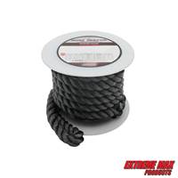 Extreme Max 3006.2876 BoatTector Twisted Nylon Dock Line - 3/4" x 50', Black