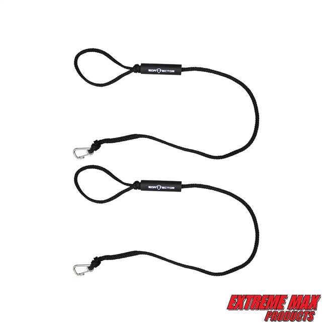 Extreme Max 3006.3116 BoatTector PWC Dock Line Value 2-Pack - 5', Black