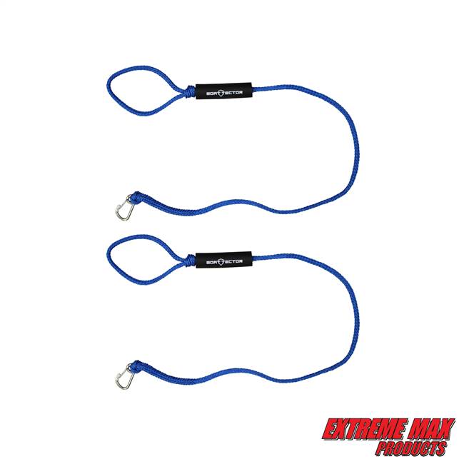 Extreme Max 3006.3129 BoatTector PWC Dock Line Value 2-Pack - 7', Blue