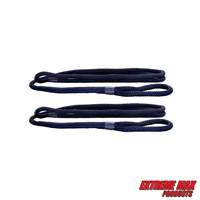 Extreme Max 3006.3311 BoatTector Premium Double Braid Nylon Fender Line Value 2-Pack - 3/8" x 6', Navy