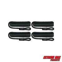 Extreme Max 3006.3363 BoatTector Solid Braid MFP Fender Line Value 4-Pack - 3/8" x 5', Black