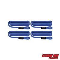 Extreme Max 3006.3369 BoatTector Solid Braid MFP Fender Line Value 4-Pack - 3/8" x 5', Royal Blue