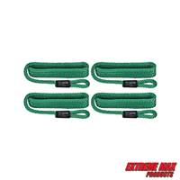 Extreme Max 3006.3372 BoatTector Solid Braid MFP Fender Line Value 4-Pack - 3/8" x 5', Forest Green
