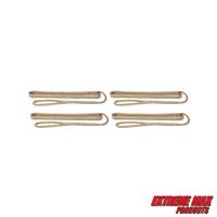 Extreme Max 3006.3378 BoatTector Premium Double Braid Nylon Fender Line Value 4-Pack - 3/8" x 6', White & Gold