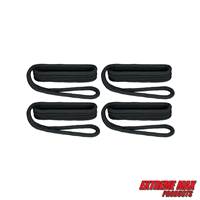 Extreme Max 3006.3383 BoatTector Premium Double Braid Nylon Fender Line Value 4-Pack - 3/8" x 6', Black