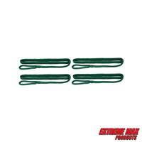 Extreme Max 3006.3389 BoatTector Premium Double Braid Nylon Fender Line Value 4-Pack - 3/8" x 6', Sacramento Green