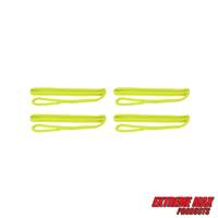 Extreme Max 3006.3408 BoatTector Premium Double Braid Nylon Fender Line Value 4-Pack - 3/8" x 6', Neon Yellow