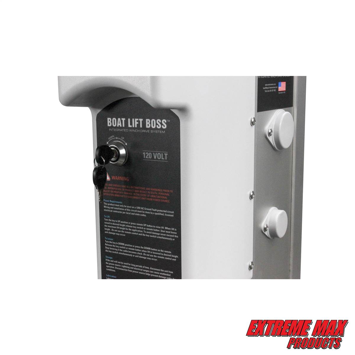 Extreme Max 3006 4571 Key Turn Boat Lift Boss Integrated Winch