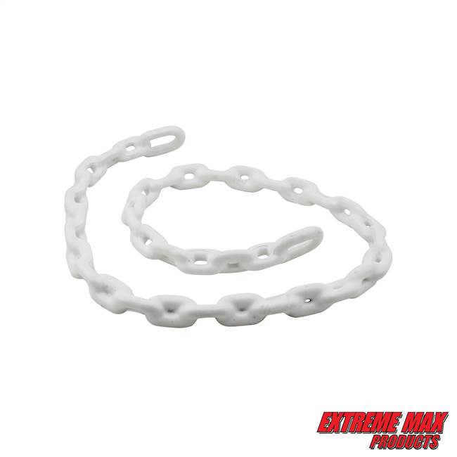 Extreme Max 3006.6587 BoatTector PVC-Coated Anchor Lead Chain - 1/4" x 4', White