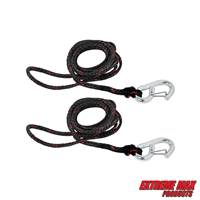 Extreme Max 3006.6634 PWC 7' Dock Line with Zinc-Plated Snap Hook - Value 2-Pack