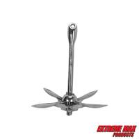 Extreme Max 3006.6675 BoatTector Folding / Grapnel Anchor, Stainless Steel - 3.5 lb.