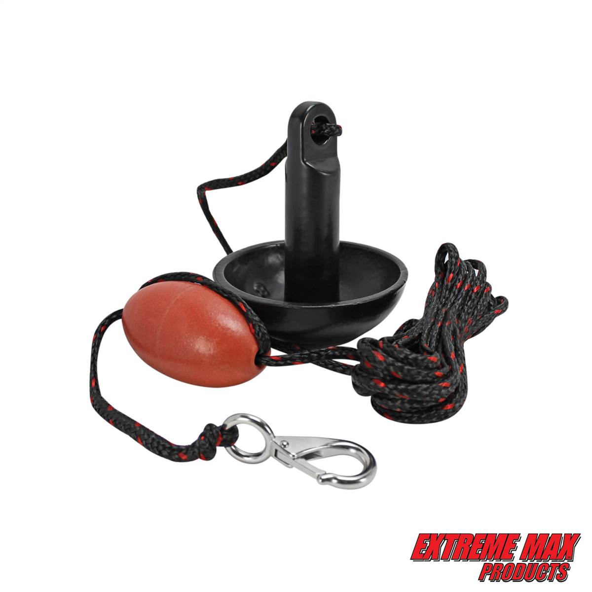 Black Extreme Max 3006.6714 BoatTector Complete Mushroom Anchor Kit with Rope/Marker Buoy-8 lb