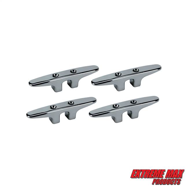 Extreme Max 3006.6762.4 Soft Point Stainless Steel Dock Cleat - 6", Value 4-Pack