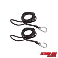 Extreme Max 3006.6779 PWC 7' Dock Line with Stainless Steel Snap Hook - Value 2-Pack