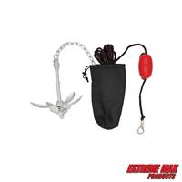 Extreme Max 3006.6785 BoatTector Complete Deluxe Grapnel Anchor Kit for Small Boats, Kayaks, PWC, Jet Ski, Paddle Boards, etc. - 3.5 lbs.