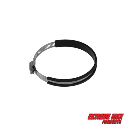 Extreme Max 3006.6848 Rubber-Coated Hose Clamp - Adjustable 11" to 13" Diameter Mounting Bracket - Heavy-Duty Stainless Steel for Trailer, Auto, Marine & Utility Use