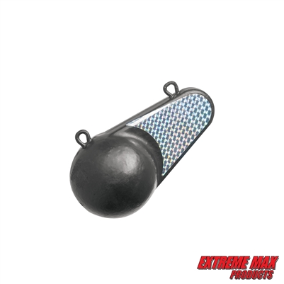 Extreme Max 3006.6879 Coated Keel-Style Downrigger Weight - 10 lbs. with Silver Flash