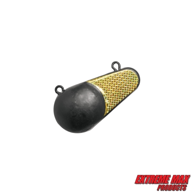 Extreme Max 3006.6882 Coated Keel-Style Downrigger Weight - 8 lbs. with Gold Flash