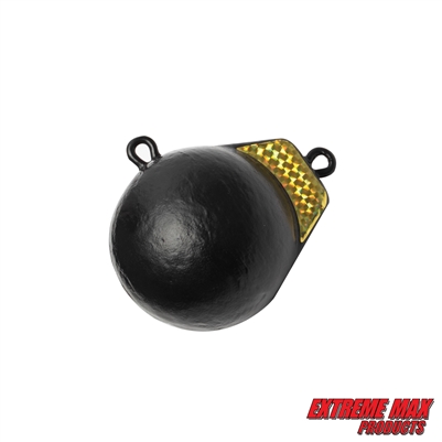 Extreme Max 3006.6888 Coated Ball-with-Fin Downrigger Weight - 10 lbs. with Gold Flash