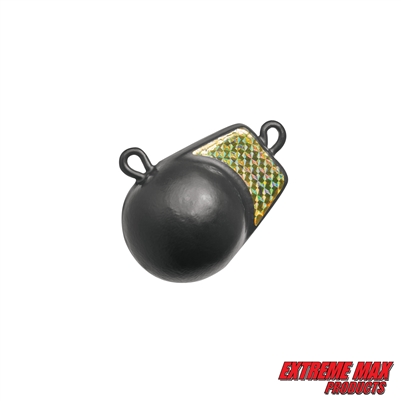Extreme Max 3006.6894 Coated Ball-with-Fin Downrigger Weight - 4 lbs. with Gold Flash