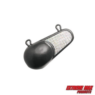 Extreme Max 3006.6902 Coated Keel-Style Downrigger Weight - 6 lbs. with Silver Flash