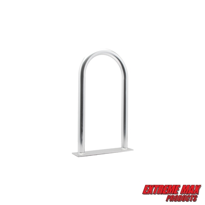 Extreme Max 3006.6904 Universal Aluminum Hand Rail with Base for Pool, Hot Tub, Dock & Deck - 24" H x 13" W