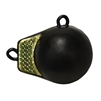 Extreme Max 3006.6947 Coated Ball-with-Fin Downrigger Weight - 6 lbs. with Gold Flash