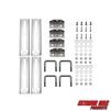 Extreme Max 3006.7032 10" Galvanized Swivel-Top Bunk Bracket with Hardware for 1.5" x 3" Trailer - 4-Pack