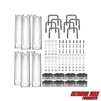 Extreme Max 3006.7044 10" Galvanized Swivel-Top Bunk Bracket with Hardware for 2" x 3" Trailer - 8-Pack