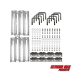 Extreme Max 3006.7069 12" Galvanized Swivel-Top Bunk Bracket with Hardware for 1.5" x 3" Trailer - 8-Pack