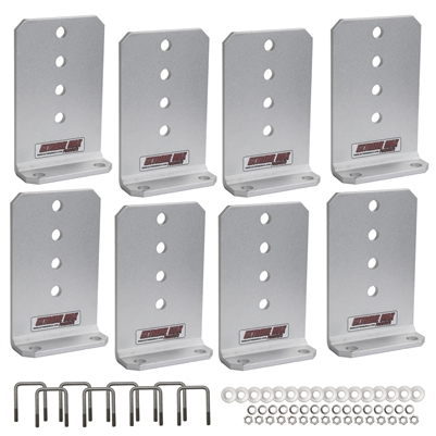 Extreme Max 3006.7115 Vertical Pontoon Bunk Bolster L-Bracket - Set of 8