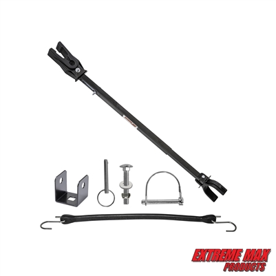 Extreme Max 3006.7191 Universal Adjustable Shock Absorbing Transom Saver with Roller Mount & Trailer Frame Mount - 25" to 30"