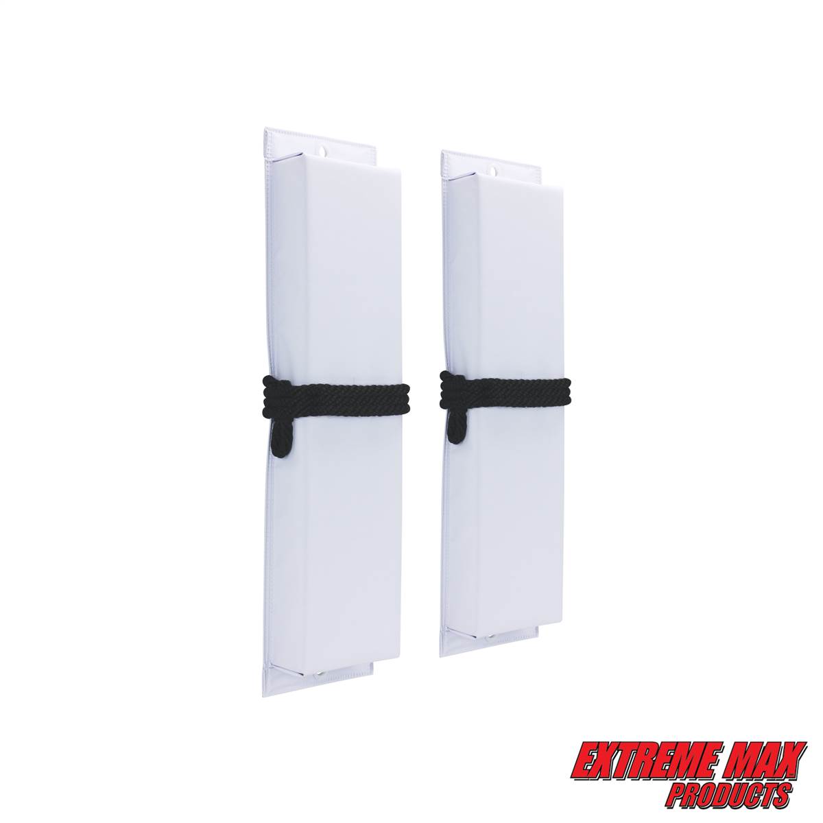 White 26" Extreme Max 3006.7249 BoatTector Flat Fender Value 2-Pack 