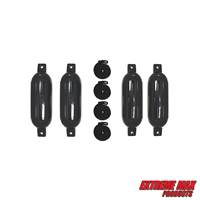 Extreme Max 3006.7384 BoatTector Fender Value 4-Pack - 6.5" x 22‰Û, Black