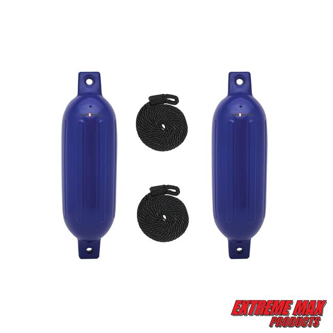 Extreme Max 3006.7438 BoatTector Fender Value 2-Pack, 4.5" x 16" - Cobalt Blue