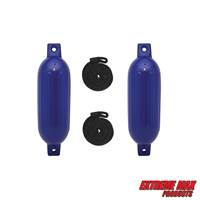 Extreme Max 3006.7453 BoatTector Fender Value 2-Pack - 6.5" x 22", Cobalt Blue