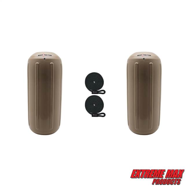 Extreme Max 3006.7465.2 BoatTector HTM Inflatable Fender Value 2-Pack - 6.5" x 15", Sand