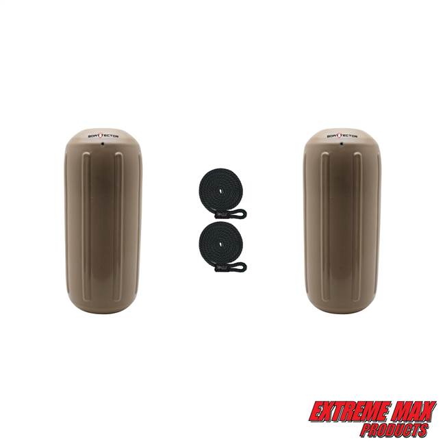 Extreme Max 3006.7479.2 BoatTector HTM Inflatable Fender Value 2-Pack - 8.5" x 20", Sand
