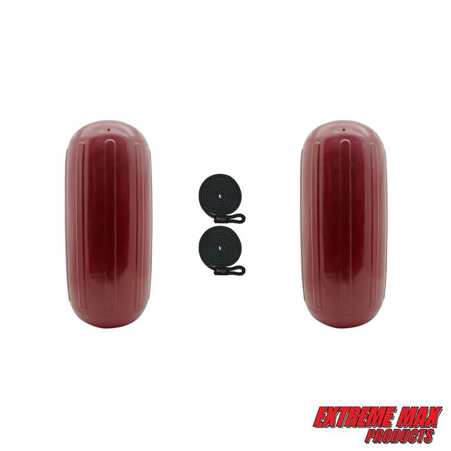 Extreme Max 3006.7724.2 BoatTector HTM Inflatable Fender Value 2-Pack - 6.5" x 15", Cranberry