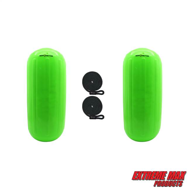 Extreme Max 3006.7736.2 BoatTector HTM Inflatable Fender Value 2-Pack - 8.5" x 20", Neon Green