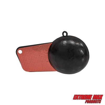 Extreme Max 3006.8199 Coated Pancake Downrigger Weight - 8 lbs. with Red Flash