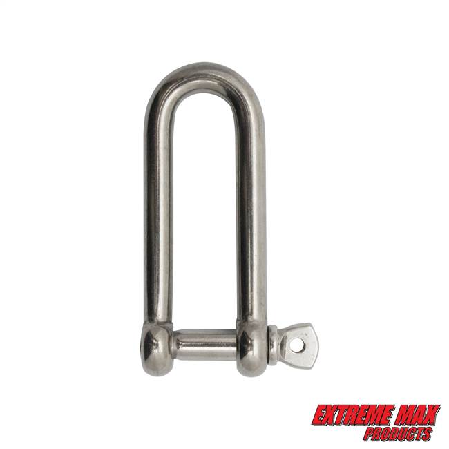Extreme Max 3006.8204 BoatTector Stainless Steel Long D Shackle - 5/16"