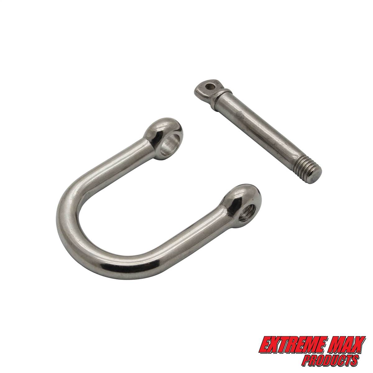 2-Pack Extreme Max 3006.8234.2 BoatTector Stainless Steel Wide D Shackle 1/2 