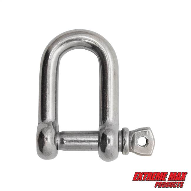 Extreme Max 3006.8243 BoatTector Stainless Steel D Shackle - 3/8"