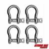 Extreme Max 3006.8321.4 BoatTector Stainless Steel Anchor Shackle - 7/16", 4-Pack