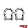 Extreme Max 3006.8411.2 BoatTector Stainless Steel Bow Shackle with No-Snag Pin - 3/8", 2-Pack
